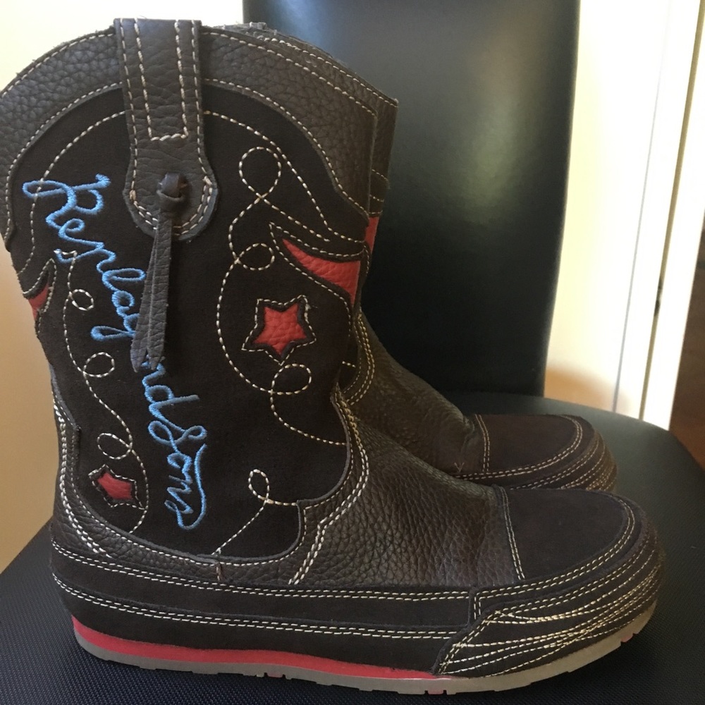 Replay and Sons Brown Leather Ankle Boots Girls